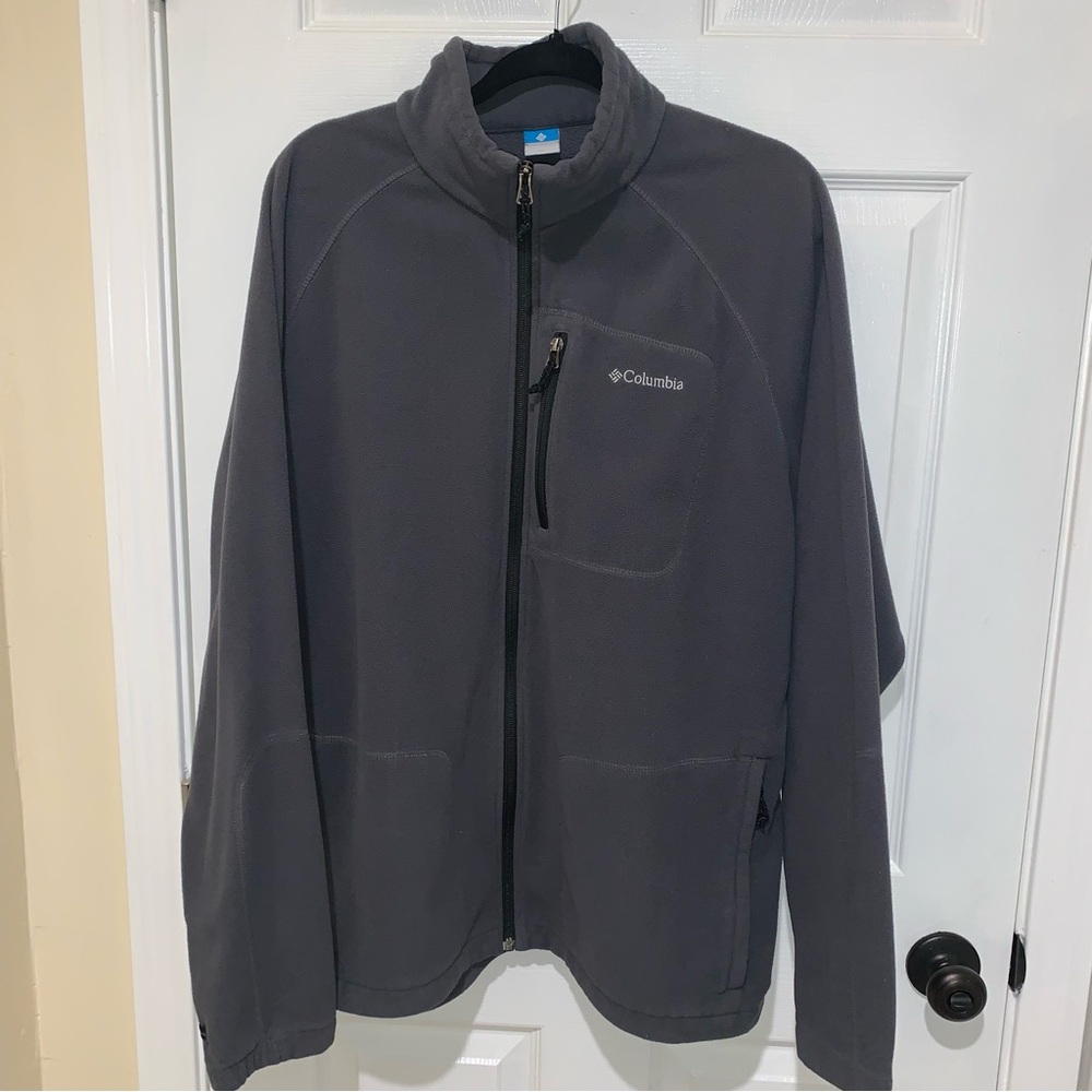 Columbia Men’s Fleece Long Sleeve Zip Up Sweatshirt Size XXL Gray